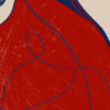 juca-maximo-portrait_colors-XVIII-closeup1 Portrait Colors XVIII – She Holds Her Own Voice. A minimalist feminine portrait drawn with expressive blue and red lines. The face shows quiet introspection while fluid contours overlap the figure, suggesting emotion, memory, and inner voice. Clean background enhances the contrast and the conceptual style.