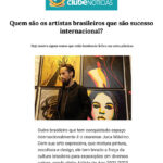 Brazilian media article recognizing Juca Máximo as an internationally successful artist, mentioned alongside leading Brazilian artists Adriana Varejão and Beatriz Milhazes.