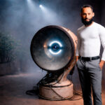 Inside the studio of contemporary artist Juca Máximo, the DORAi installation explores memory, artificial intelligence and human experience through immersive art.