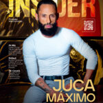 Capa da revista Insider com o artista brasileiro Juca Máximo, destacando sua projeção internacional e presença em publicações como Vogue Germany e Condé Nast. Cover of Insider magazine featuring Brazilian artist Juca Máximo, highlighting his international projection and presence in publications such as Vogue Germany and Condé Nast.